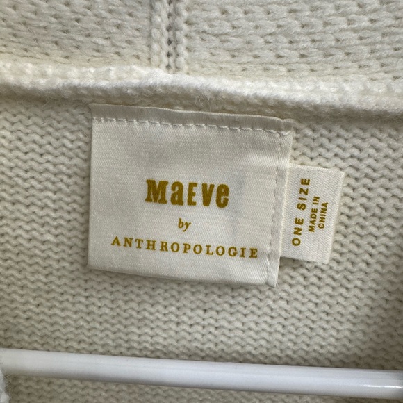 Anthropologie White Cardigan with Black Floral Accents - Picture 5 of 7